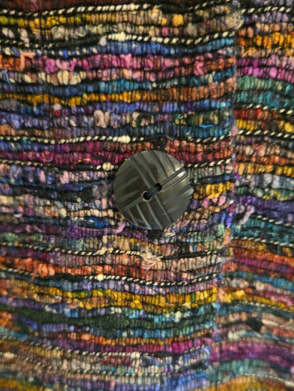 Chico's Multicolor Textured Button Jacket - Picture 4 of 5